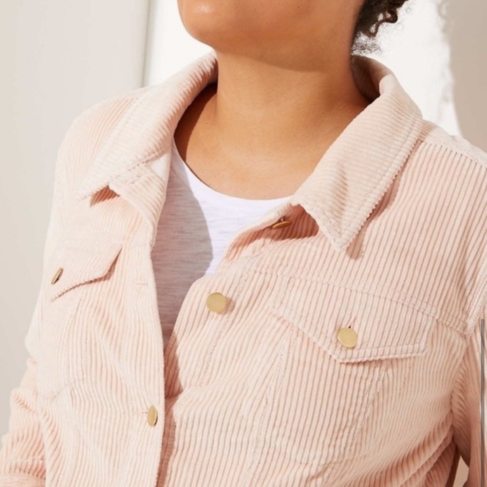 The LOFT Pink Corduroy Jacket NWOT
